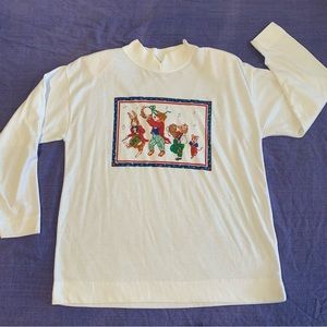 Vintage 80s Colter Bay Sport Long Sleeve Womens Shirt with Shoulder Pads size M